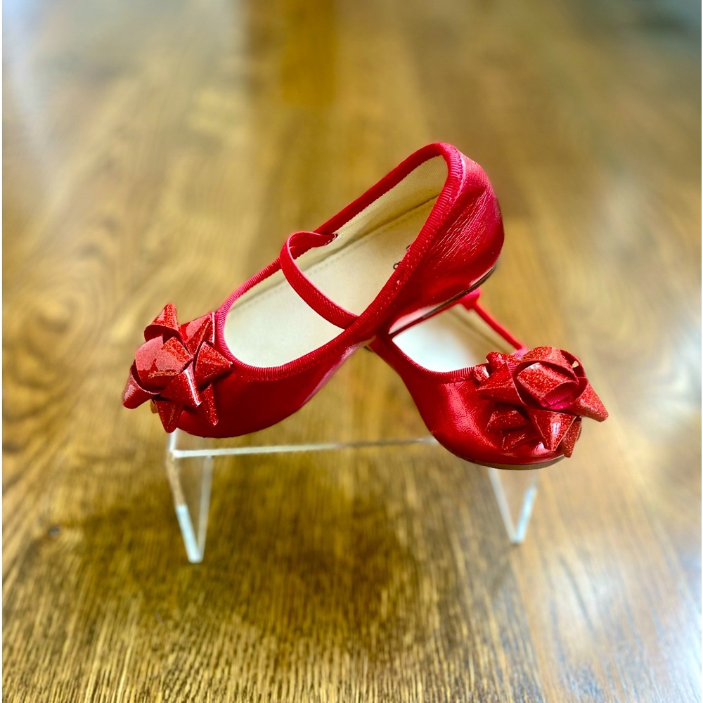 Toddler GAP Red Bow Ballet Flat shoes - Sz 8